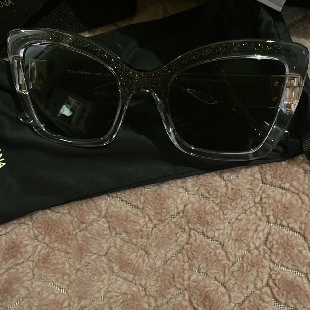 Dolce & Gabbana grey glitter sunglasses - Picture 2 of 5